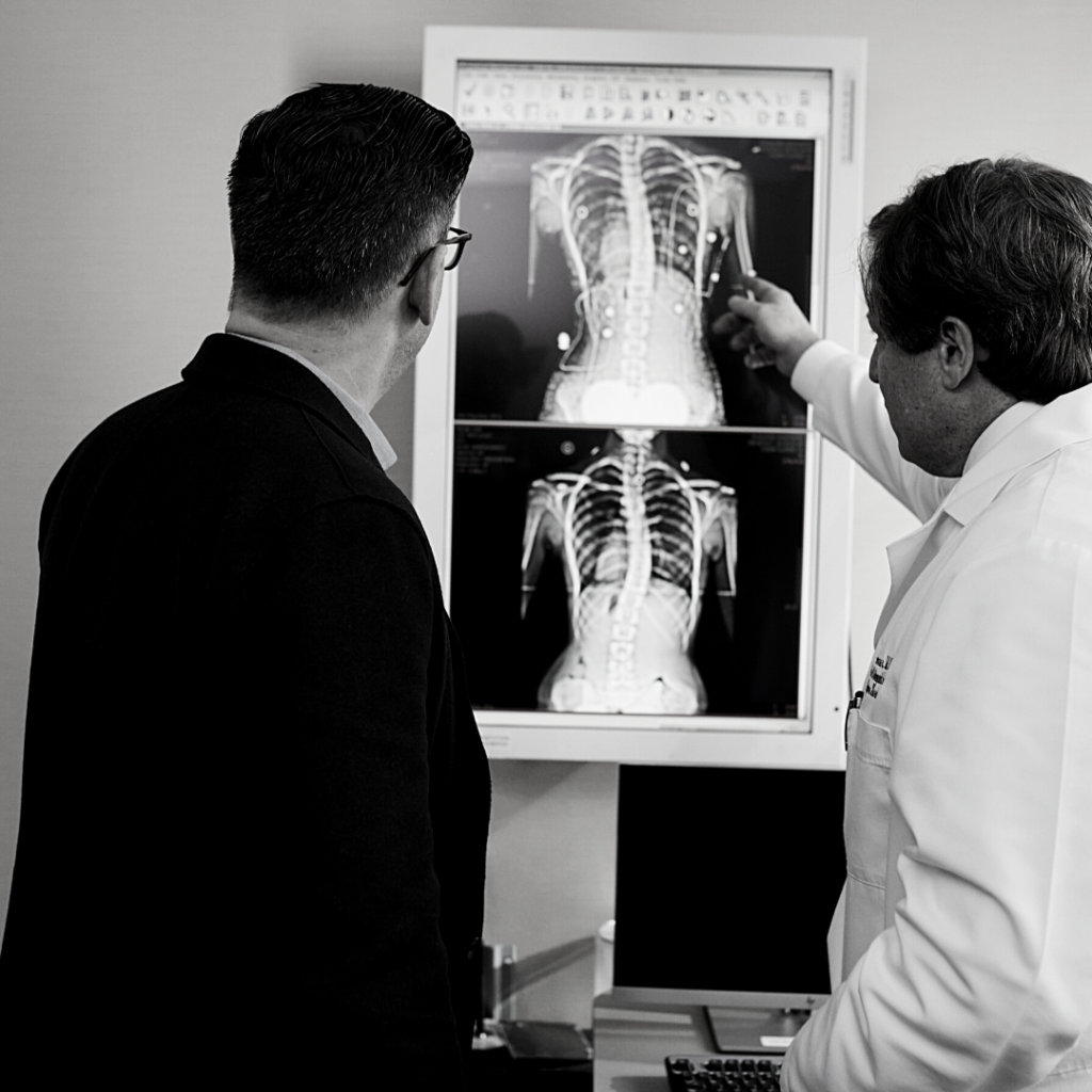 Patient and Doctor view x-ray images together
