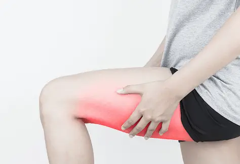 Muscle soreness relief: Left leg hamstring soreness and inflammation